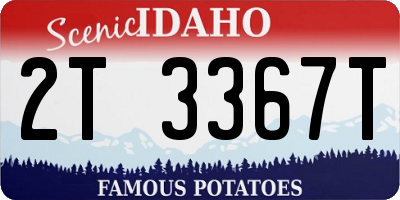 ID license plate 2T3367T