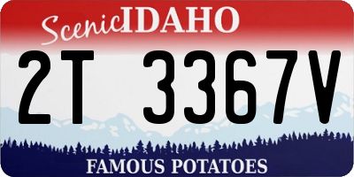 ID license plate 2T3367V