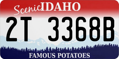 ID license plate 2T3368B