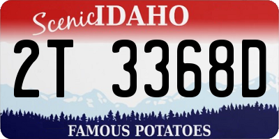 ID license plate 2T3368D