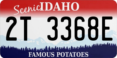 ID license plate 2T3368E