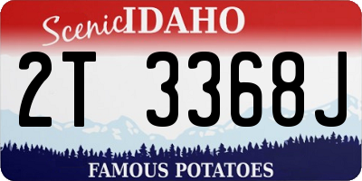 ID license plate 2T3368J