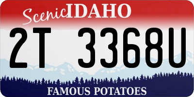 ID license plate 2T3368U