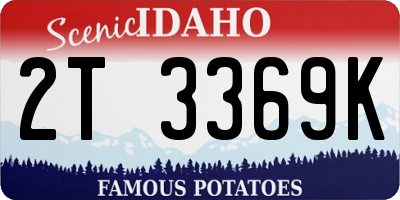 ID license plate 2T3369K
