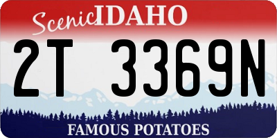 ID license plate 2T3369N