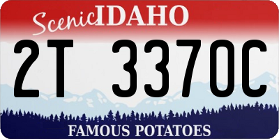 ID license plate 2T3370C