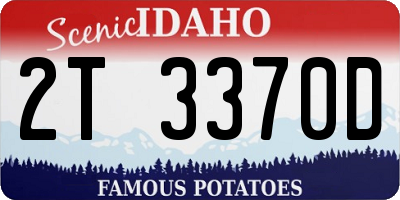 ID license plate 2T3370D