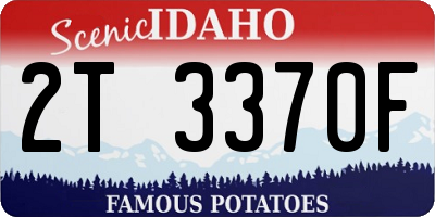 ID license plate 2T3370F