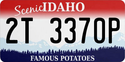 ID license plate 2T3370P