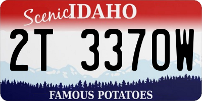 ID license plate 2T3370W