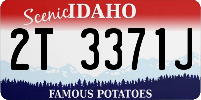 ID license plate 2T3371J