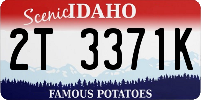 ID license plate 2T3371K