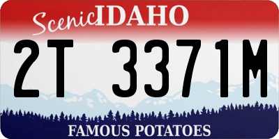ID license plate 2T3371M
