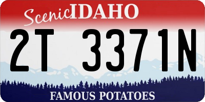 ID license plate 2T3371N