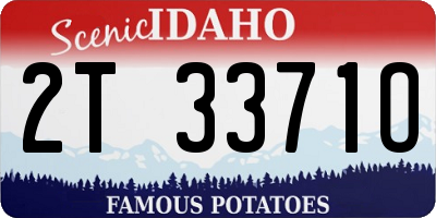 ID license plate 2T3371O