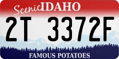 ID license plate 2T3372F
