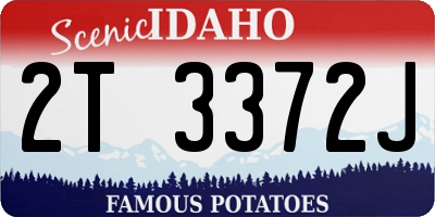 ID license plate 2T3372J