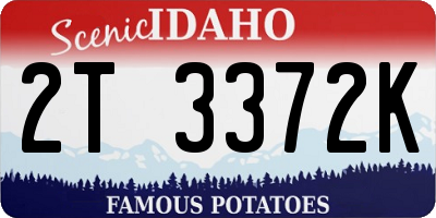 ID license plate 2T3372K