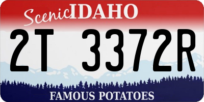 ID license plate 2T3372R