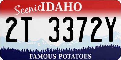 ID license plate 2T3372Y