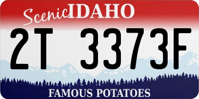 ID license plate 2T3373F