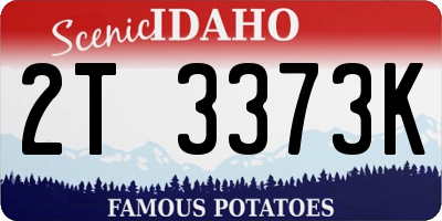 ID license plate 2T3373K