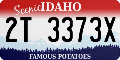 ID license plate 2T3373X