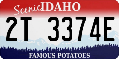 ID license plate 2T3374E