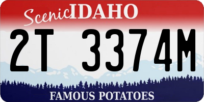 ID license plate 2T3374M