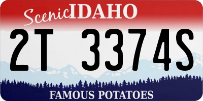 ID license plate 2T3374S