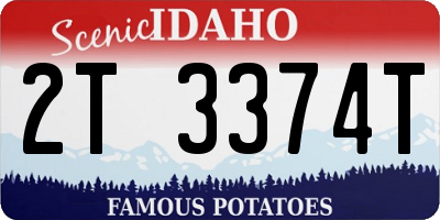 ID license plate 2T3374T