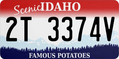ID license plate 2T3374V