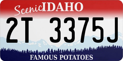 ID license plate 2T3375J