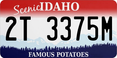 ID license plate 2T3375M