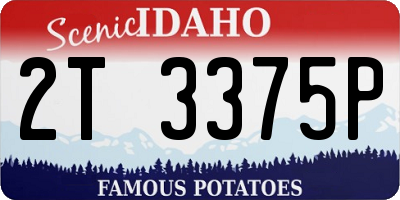 ID license plate 2T3375P