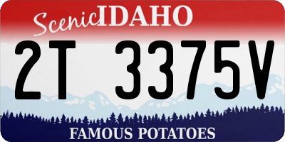 ID license plate 2T3375V