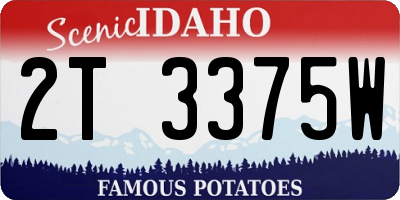 ID license plate 2T3375W