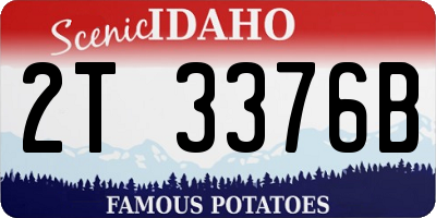 ID license plate 2T3376B