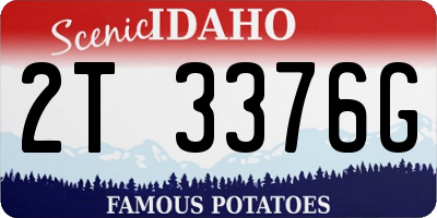 ID license plate 2T3376G