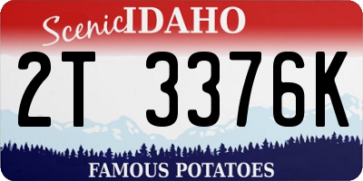 ID license plate 2T3376K