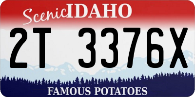ID license plate 2T3376X