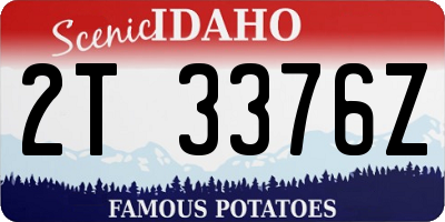 ID license plate 2T3376Z