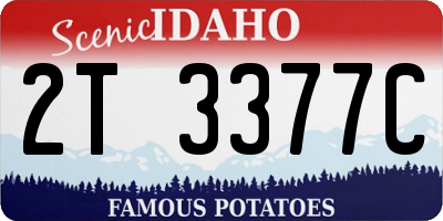ID license plate 2T3377C