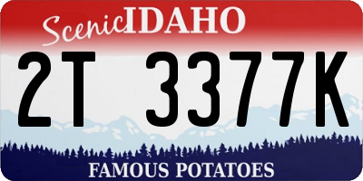 ID license plate 2T3377K