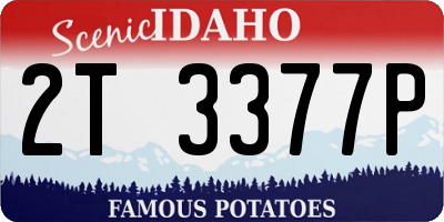 ID license plate 2T3377P