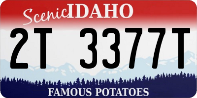 ID license plate 2T3377T
