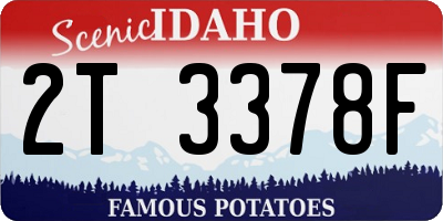 ID license plate 2T3378F