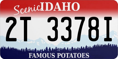 ID license plate 2T3378I