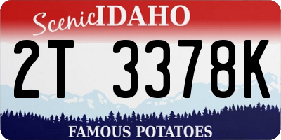 ID license plate 2T3378K