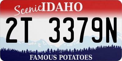 ID license plate 2T3379N